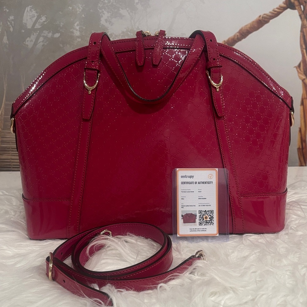 Gucci Microguccisima Patent Leather Dome